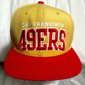 San Francisco 49ers Brown NFL Mitchell & Ness Hat Snapback Cap Men Used